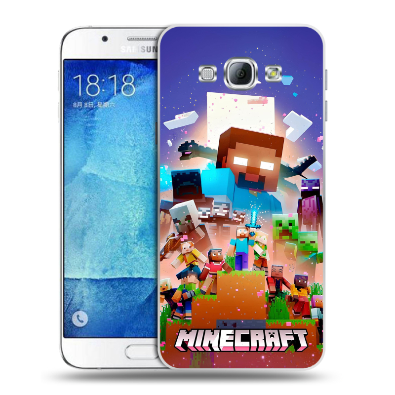 Пластиковый чехол на Samsung Galaxy A8 с принтом Майнкрафт Minecraft Пластиковый чехол на Samsung Galaxy A8 с принтом Майнкрафт Minecraft