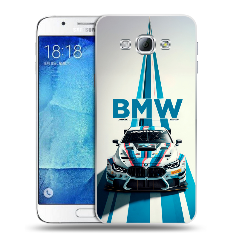 Пластиковый чехол на Samsung Galaxy A8 с принтом БМВ BMW Пластиковый чехол на Samsung Galaxy A8 с принтом БМВ BMW