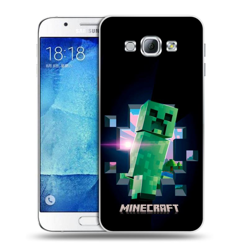 Пластиковый чехол на Samsung Galaxy A8 с принтом Майнкрафт Minecraft Пластиковый чехол на Samsung Galaxy A8 с принтом Майнкрафт Minecraft