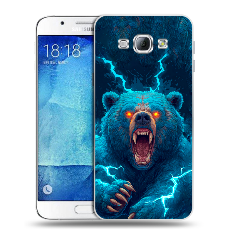 Пластиковый чехол на Samsung Galaxy A8 с принтом Медведь Пластиковый чехол на Samsung Galaxy A8 с принтом Медведь