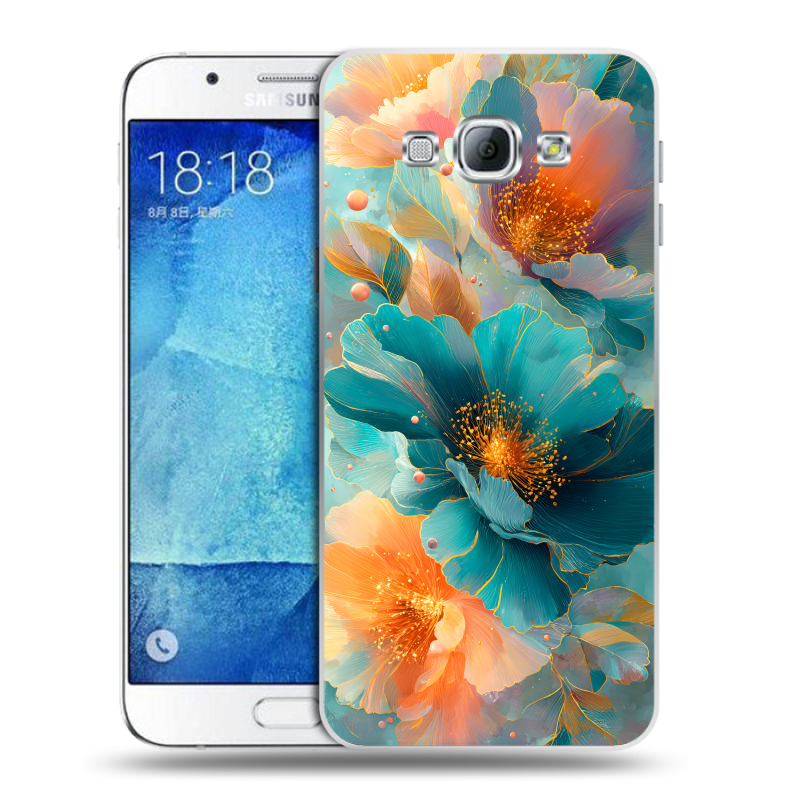 Пластиковый чехол на Samsung Galaxy A8 с принтом Цветы Пластиковый чехол на Samsung Galaxy A8 с принтом Цветы
