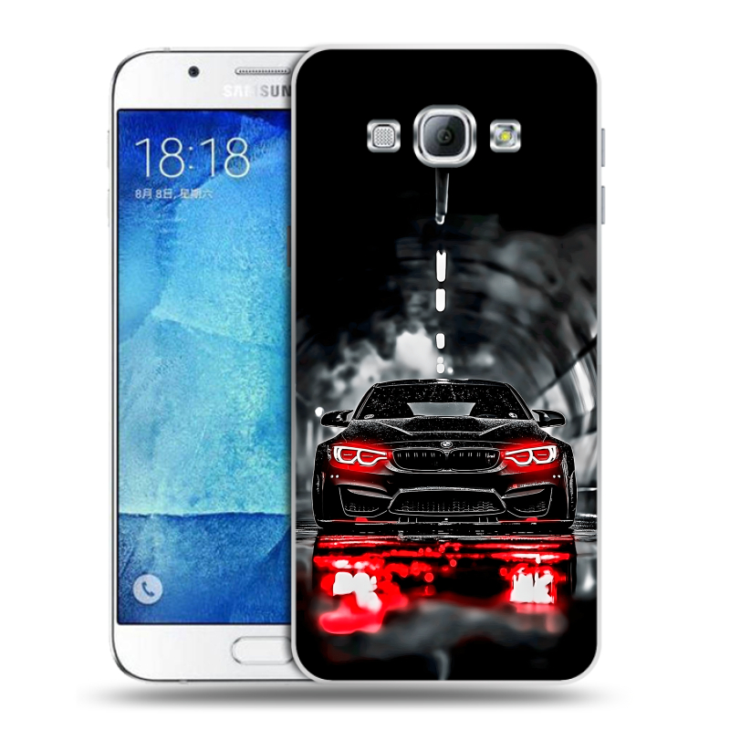 Пластиковый чехол на Samsung Galaxy A8 с принтом BMW БМВ Пластиковый чехол на Samsung Galaxy A8 с принтом BMW БМВ