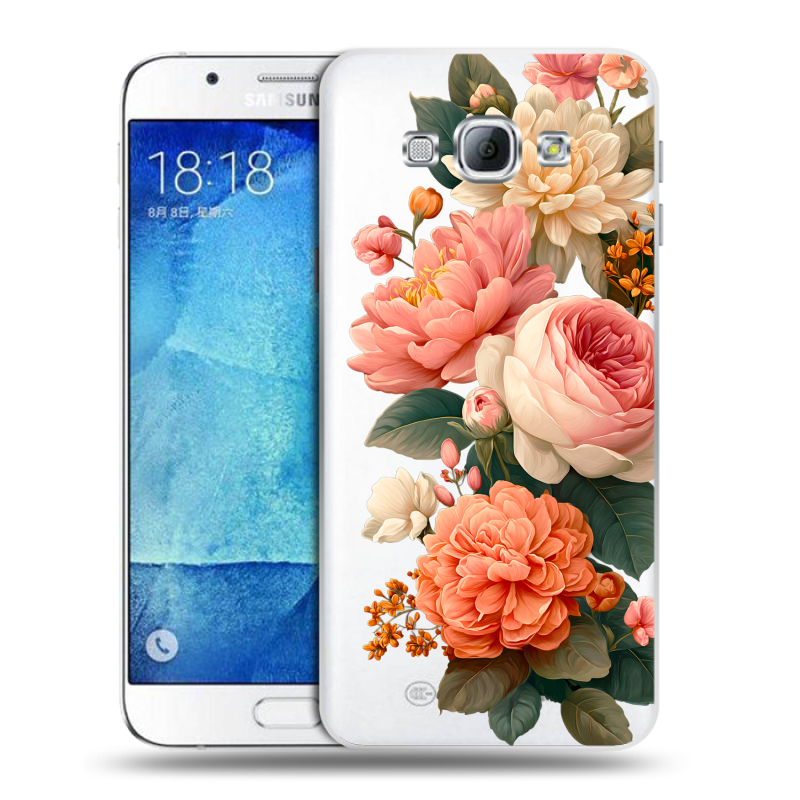 Пластиковый чехол на Samsung Galaxy A8 с принтом цветы Пластиковый чехол на Samsung Galaxy A8 с принтом цветы