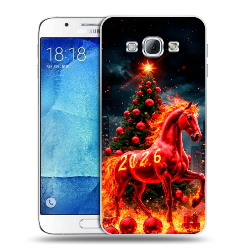 Пластиковый чехол на Samsung Galaxy A8 с принтом Новый год Пластиковый чехол на Samsung Galaxy A8 с принтом Новый год