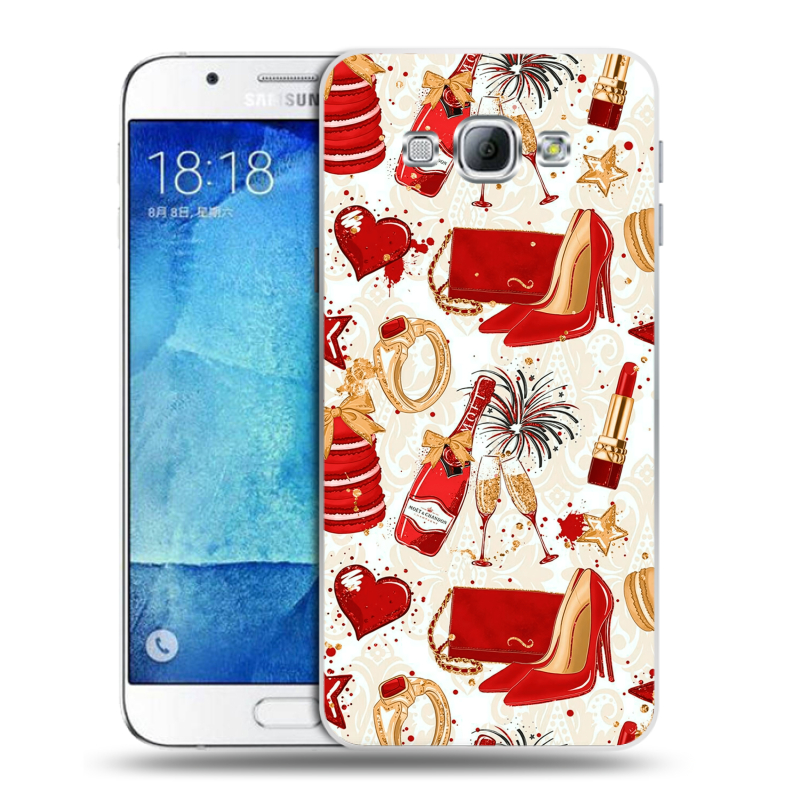 Пластиковый чехол на Samsung Galaxy A8 с принтом Новый год Пластиковый чехол на Samsung Galaxy A8 с принтом Новый год