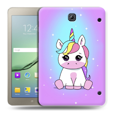 Силиконовый чехол на планшета Samsung Galaxy Tab S2 8.0 с принтом Единорог Силиконовый чехол на планшета Samsung Galaxy Tab S2 8.0 с принтом Единорог