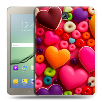 Силиконовый чехол на планшета Samsung Galaxy Tab S2 8.0 с принтом Сердечки Силиконовый чехол на планшета Samsung Galaxy Tab S2 8.0 с принтом Сердечки