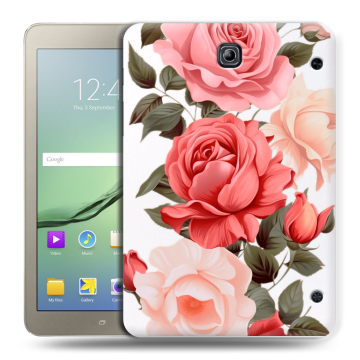 Силиконовый чехол на Samsung Galaxy Tab S2 8.0 с принтом Розы