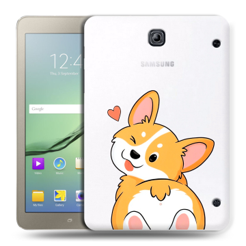 Силиконовый чехол на Samsung Galaxy Tab S2 8.0 с принтом Корги