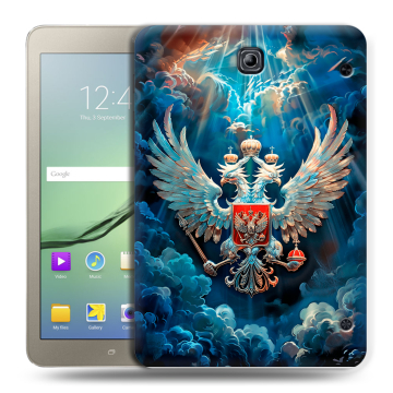 Силиконовый чехол на Samsung Galaxy Tab S2 8.0 с принтом Герб флаг России