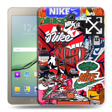 Силиконовый чехол на Samsung Galaxy Tab S2 8.0 с принтом Найк Nike яркий