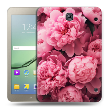 Силиконовый чехол на Samsung Galaxy Tab S2 8.0 с принтом цветы пионы