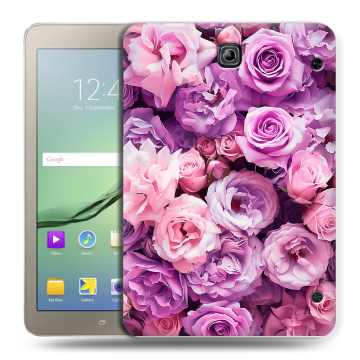 Силиконовый чехол на Samsung Galaxy Tab S2 8.0 с принтом лавандовые розы