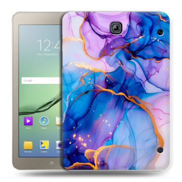 Силиконовый чехол на Samsung Galaxy Tab S2 8.0 с принтом синий мрамор Силиконовый чехол на Samsung Galaxy Tab S2 8.0 с принтом синий мрамор