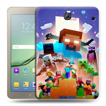 Силиконовый чехол на Samsung Galaxy Tab S2 8.0 с принтом Майнкрафт Minecraft