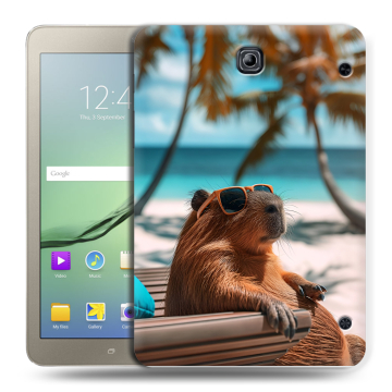 Силиконовый чехол на Samsung Galaxy Tab S2 8.0 с принтом Капибара Силиконовый чехол на Samsung Galaxy Tab S2 8.0 с принтом Капибара