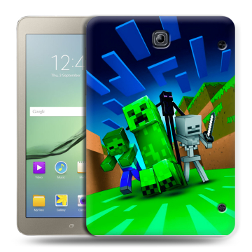 Силиконовый чехол на Samsung Galaxy Tab S2 8.0 с принтом Майнкрафт