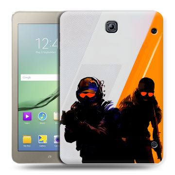 Силиконовый чехол на Samsung Galaxy Tab S2 8.0 с принтом Контер страйк Counter strike