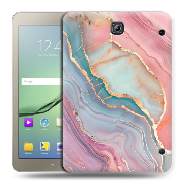 Силиконовый чехол на Samsung Galaxy Tab S2 8.0 с принтом розовый мрамор Силиконовый чехол на Samsung Galaxy Tab S2 8.0 с принтом розовый мрамор