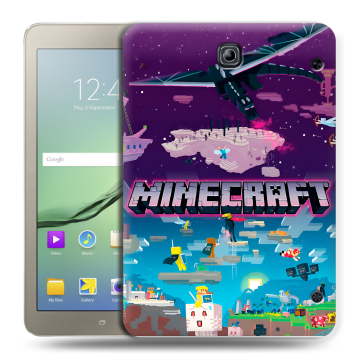 Силиконовый чехол на Samsung Galaxy Tab S2 8.0 с принтом Майнкрафт Minecraft