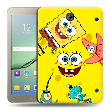 Силиконовый чехол на Samsung Galaxy Tab S2 8.0 с принтом Спанч боб Спанчбоб