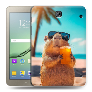 Силиконовый чехол на Samsung Galaxy Tab S2 8.0 с принтом Капибара Силиконовый чехол на Samsung Galaxy Tab S2 8.0 с принтом Капибара