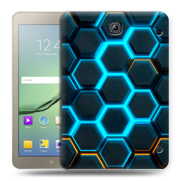 Силиконовый чехол на Samsung Galaxy Tab S2 8.0 с принтом Неоновые соты