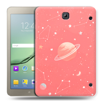 Силиконовый чехол на Samsung Galaxy Tab S2 8.0 с принтом Розовый космос
