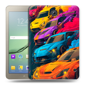 Силиконовый чехол на Samsung Galaxy Tab S2 8.0 с принтом Тачки