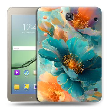 Силиконовый чехол на Samsung Galaxy Tab S2 8.0 с принтом Цветы