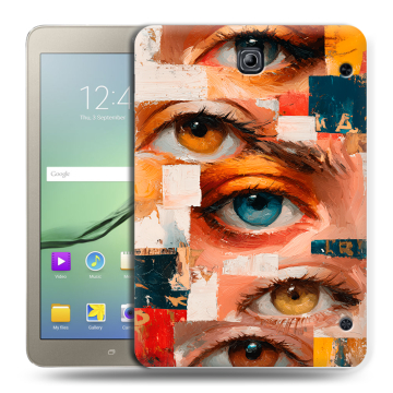 Силиконовый чехол на Samsung Galaxy Tab S2 8.0 с принтом Модный принт