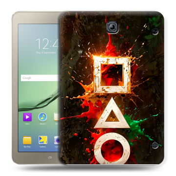 Силиконовый чехол на Samsung Galaxy Tab S2 8.0 с принтом Squid Game Игра кальмара