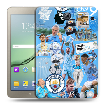 Силиконовый чехол на Samsung Galaxy Tab S2 8.0 с принтом Man City Манчестер Сити