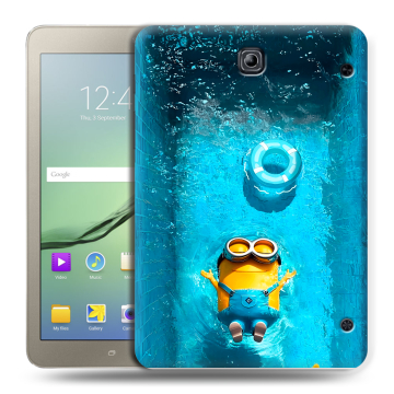 Силиконовый чехол на Samsung Galaxy Tab S2 8.0 с принтом Миньоны