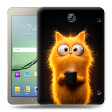 Силиконовый чехол на Samsung Galaxy Tab S2 8.0 с принтом Смешной кот
