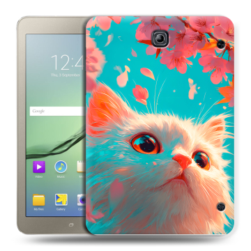 Силиконовый чехол на Samsung Galaxy Tab S2 8.0 с принтом Красивый кот