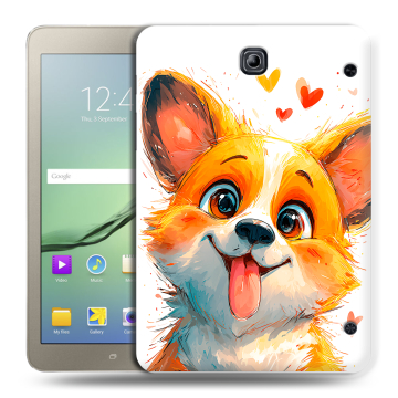 Силиконовый чехол на Samsung Galaxy Tab S2 8.0 с принтом корги