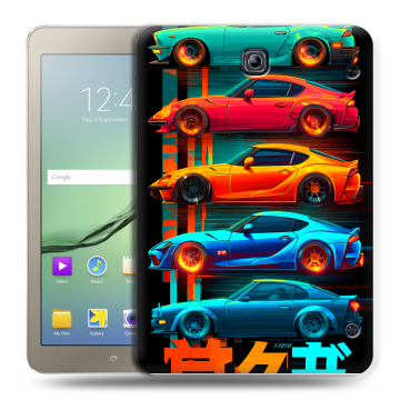 Силиконовый чехол на Samsung Galaxy Tab S2 8.0 с принтом машины тачки