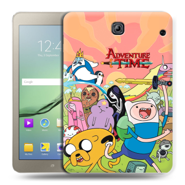 Силиконовый чехол на Samsung Galaxy Tab S2 8.0 с принтом Adventure time Время приключений