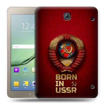 Силиконовый чехол на Samsung Galaxy Tab S2 8.0 с принтом Флаг Герб СССР