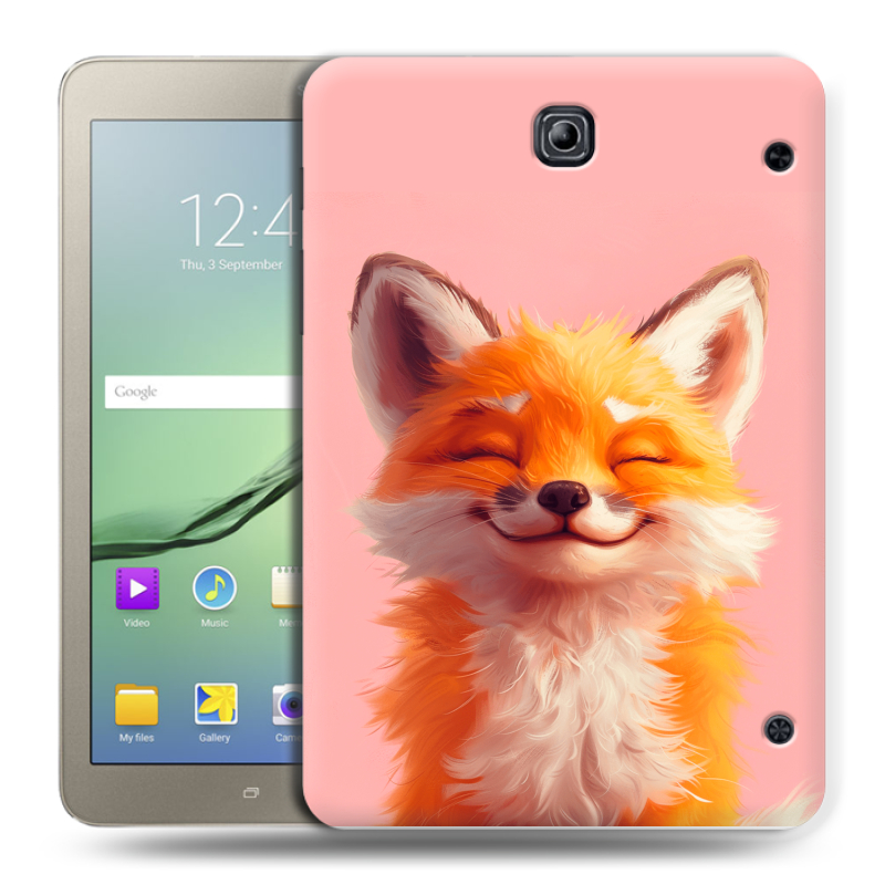 Силиконовый чехол на Samsung Galaxy Tab S2 8.0 с принтом милая лиса Силиконовый чехол на Samsung Galaxy Tab S2 8.0 с принтом милая лиса
