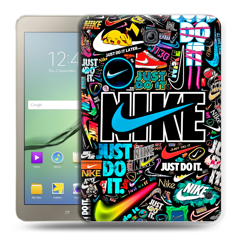Силиконовый чехол на Samsung Galaxy Tab S2 8.0 с принтом найк nike черный Силиконовый чехол на Samsung Galaxy Tab S2 8.0 с принтом найк nike черный