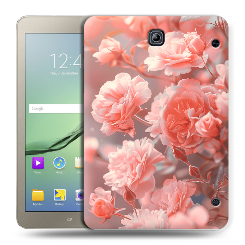 Силиконовый чехол на Samsung Galaxy Tab S2 8.0 с принтом Розы цветы Силиконовый чехол на Samsung Galaxy Tab S2 8.0 с принтом Розы цветы