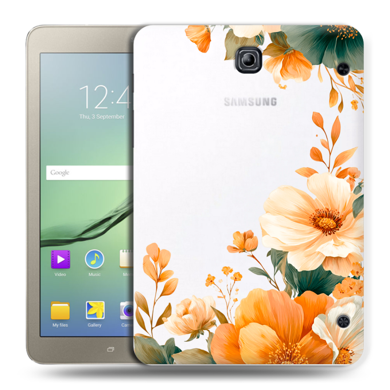 Силиконовый чехол на Samsung Galaxy Tab S2 8.0 с принтом Цветы принт Силиконовый чехол на Samsung Galaxy Tab S2 8.0 с принтом Цветы принт