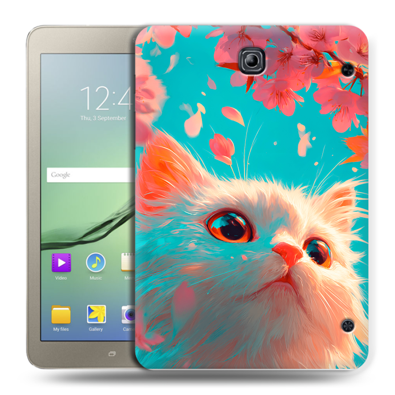 Силиконовый чехол на Samsung Galaxy Tab S2 8.0 с принтом Красивый кот Силиконовый чехол на Samsung Galaxy Tab S2 8.0 с принтом Красивый кот