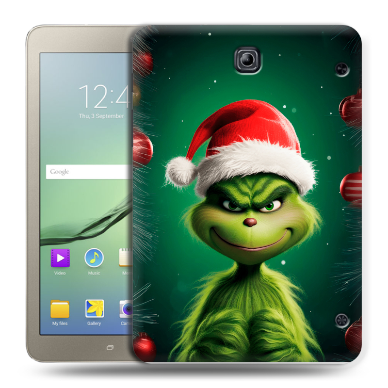 Силиконовый чехол на Samsung Galaxy Tab S2 8.0 с принтом Гринч Новый год Рождество Силиконовый чехол на Samsung Galaxy Tab S2 8.0 с принтом Гринч Новый год Рождество