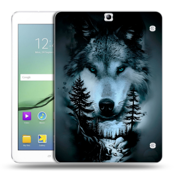 Силиконовый чехол на планшета Samsung Galaxy Tab S2 9.7 с принтом Лесной волк Силиконовый чехол на планшета Samsung Galaxy Tab S2 9.7 с принтом Лесной волк