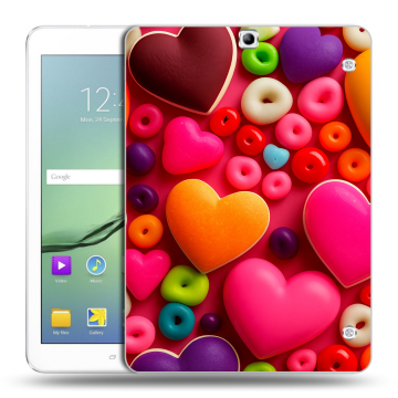 Силиконовый чехол на планшета Samsung Galaxy Tab S2 9.7 с принтом Сердечки Силиконовый чехол на планшета Samsung Galaxy Tab S2 9.7 с принтом Сердечки