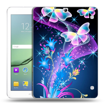 Силиконовый чехол на Samsung Galaxy Tab S2 9.7 с принтом Бабочки Силиконовый чехол на Samsung Galaxy Tab S2 9.7 с принтом Бабочки