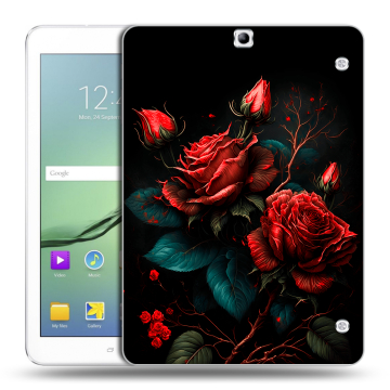 Силиконовый чехол на Samsung Galaxy Tab S2 9.7 с принтом Розы красные Силиконовый чехол на Samsung Galaxy Tab S2 9.7 с принтом Розы красные